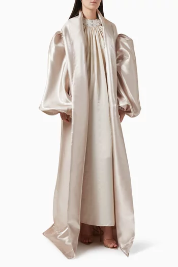 Abaya Set in Crepe Silk & Taffeta