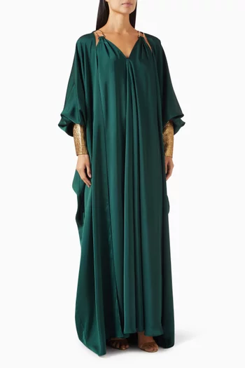 Abaya Set in Crepe & Brocade