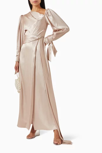 Morgan Maxi Dress in Crepe Silk