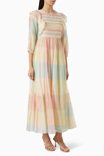 Gianna Midi Dress in Cotton-silk