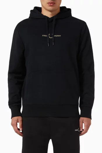 Raised Graphic Hooded Sweatshirt in Cotton