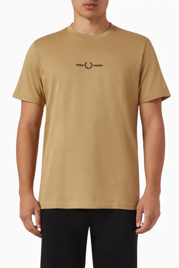 Embroidered Logo T-Shirt in Cotton