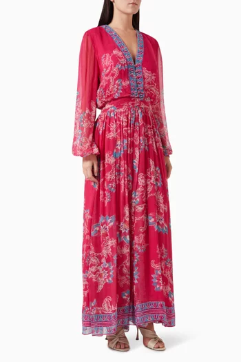 Maheen Floral Maxi Dress in Chiffon