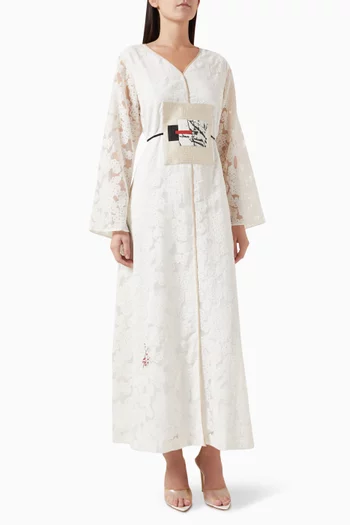 V-neck Lace Kimono Kaftan
