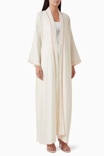 Open Front Abaya in Linen