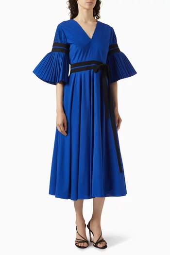 Amalia Dress in Pleated Cotton-blend