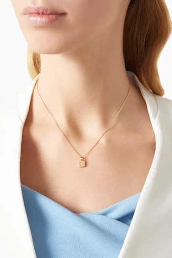 Mini Star Birthstone Pendant Necklace in 18kt Recycled Gold-vermeil
