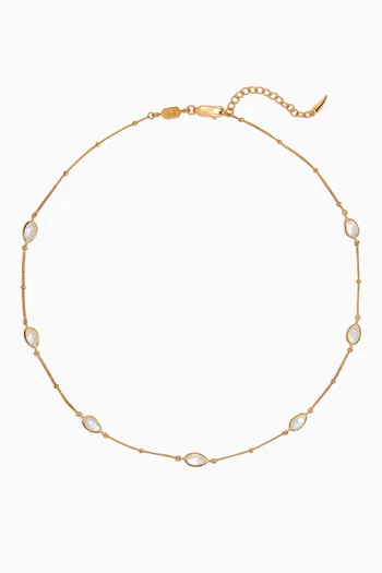 Magma Gemstone Choker Necklace in 18kt Recycled Gold-vermeil