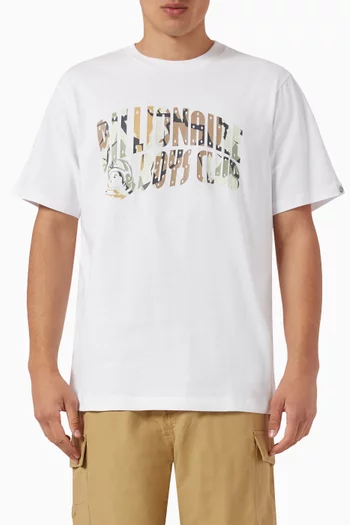 Camo Arch Logo T-shirt in Cotton Jersey