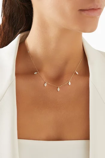 Hala Mother of Pearl Necklace in 18kt Gold
