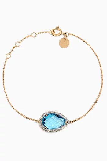 Alma Topaz & Diamond Bracelet in 18kt Gold