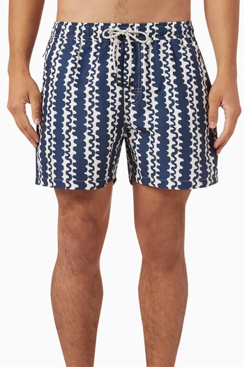 Scribble Swim Shorts in Nylon