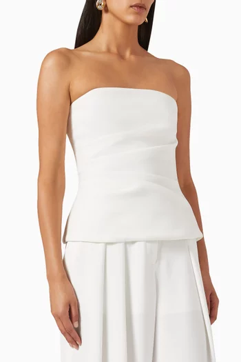 Strapless Ruched Bustier Top
