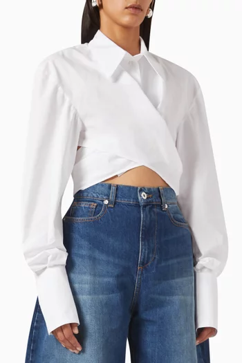 Crossover Cropped Shirt