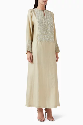 Sequin-embellished Kaftan in Sustainable  Cotton