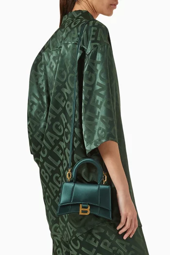 XS Hourglass Shoulder Bag in Satin