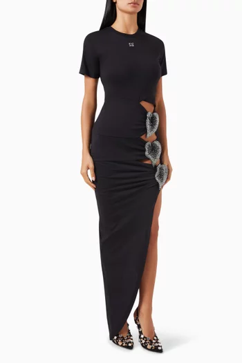 Cut-out Maxi Dress in Cotton-jersey