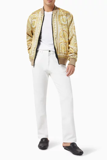 Embroidered Medusa T-shirt in Cotton