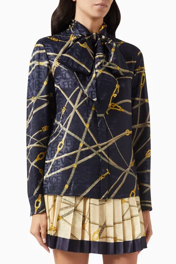Rope-print Shirt in Silk-blend