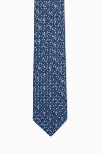 ربطة عنق بنقشة إشارة موقع تويل حرير