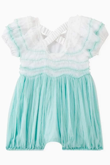 Misty Wave Romper in Tulle