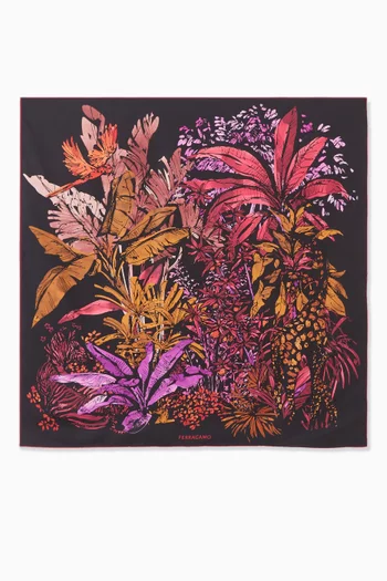 Jungle Print Foulard in Silk