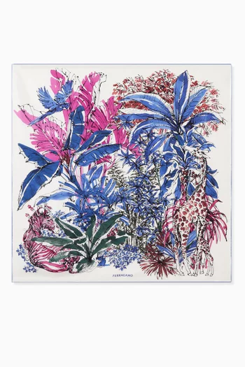 Jungle Print Foulard in Silk