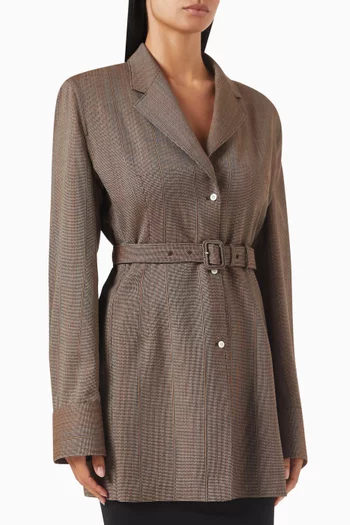 Single-breasted Pinstripe Jacket in Wool