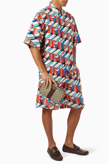 Savoy Toiletry Case in Canvas & Leather