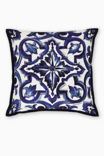 Small Blu Mediterraneo Cushion in Canvas
