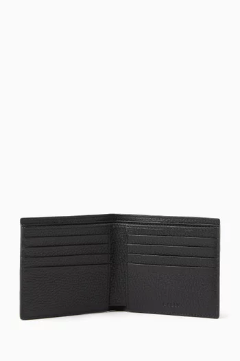 Ribbon Wallet In Grained Leather