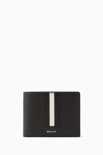 Ribbon Wallet In Grained Leather