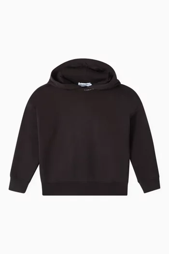 Logo Intarsia Hoodie in Cotton-terry Blend