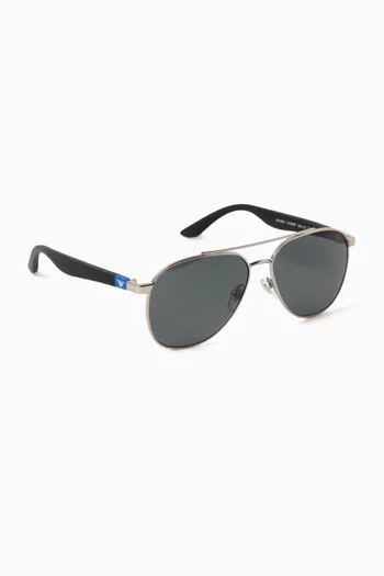 Aviator Sunglasses in Metal