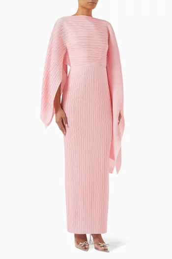 Adami Cape-sleeve Maxi Dress
