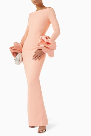 Talia Puff-cuff Maxi Dress