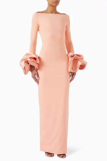 Talia Puff-cuff Maxi Dress