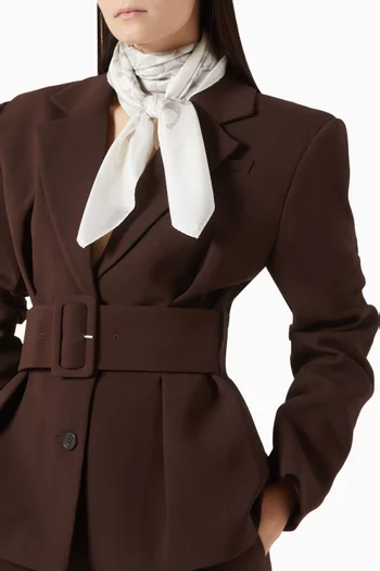 Logo-print Square Scarf in Silk