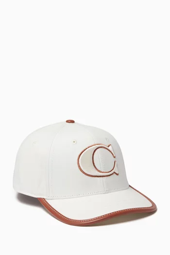 C Baseball Cap in Cotton-canvas