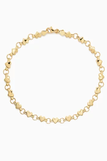 Heart Of Gold Anklet in 10kt Yellow Gold