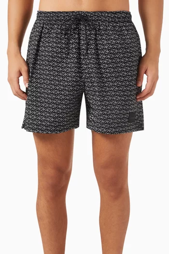 Printed Medium Drawstring Swim Shorts