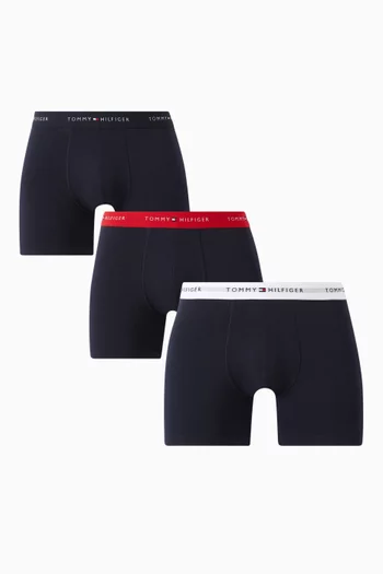 Essential Logo Boxer Briefs in Cotton, Pack of 3