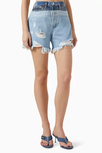 Double Waisted Shorts in Denim