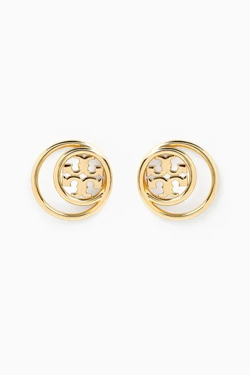 Miller Double Ring Studs in Brass