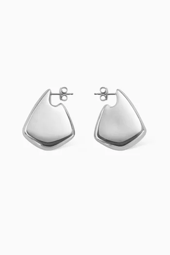 Small Fin Earrings in Sterling Silver
