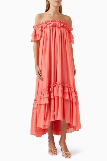Aria Off-shoulder Gown in Chiffon