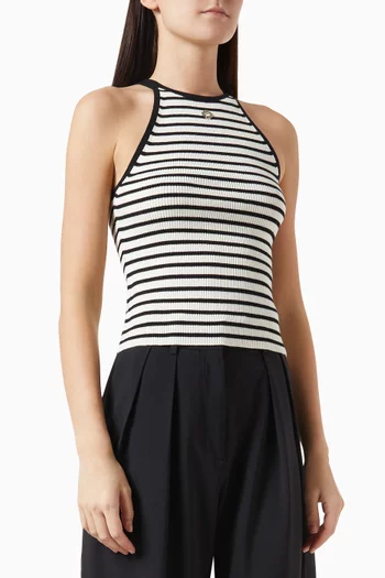 Matchoulia Striped Top in Cotton-knit