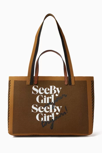 See By Bye Girl Tote Bag in Textile & Leather