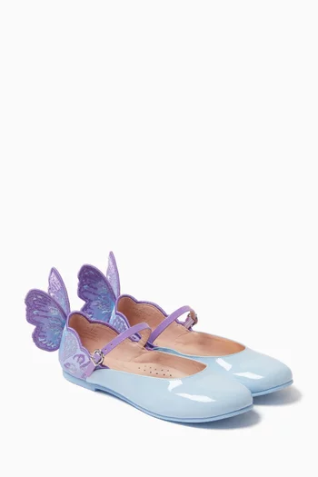 Butterfly Ballerina Flats in Leather