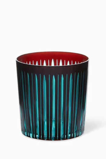 طقم أكواب كلاسيكية مزدوجة بتصميم متعدد الأوجه، 4 قطع